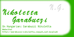 nikoletta garabuczi business card